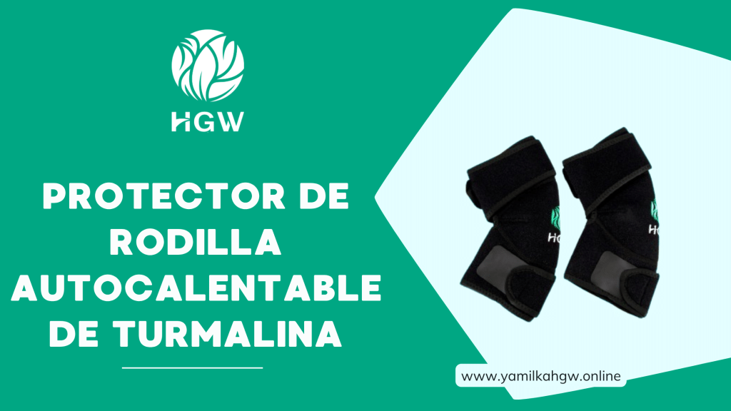 Protector de rodilla autocalentable de turmalina
