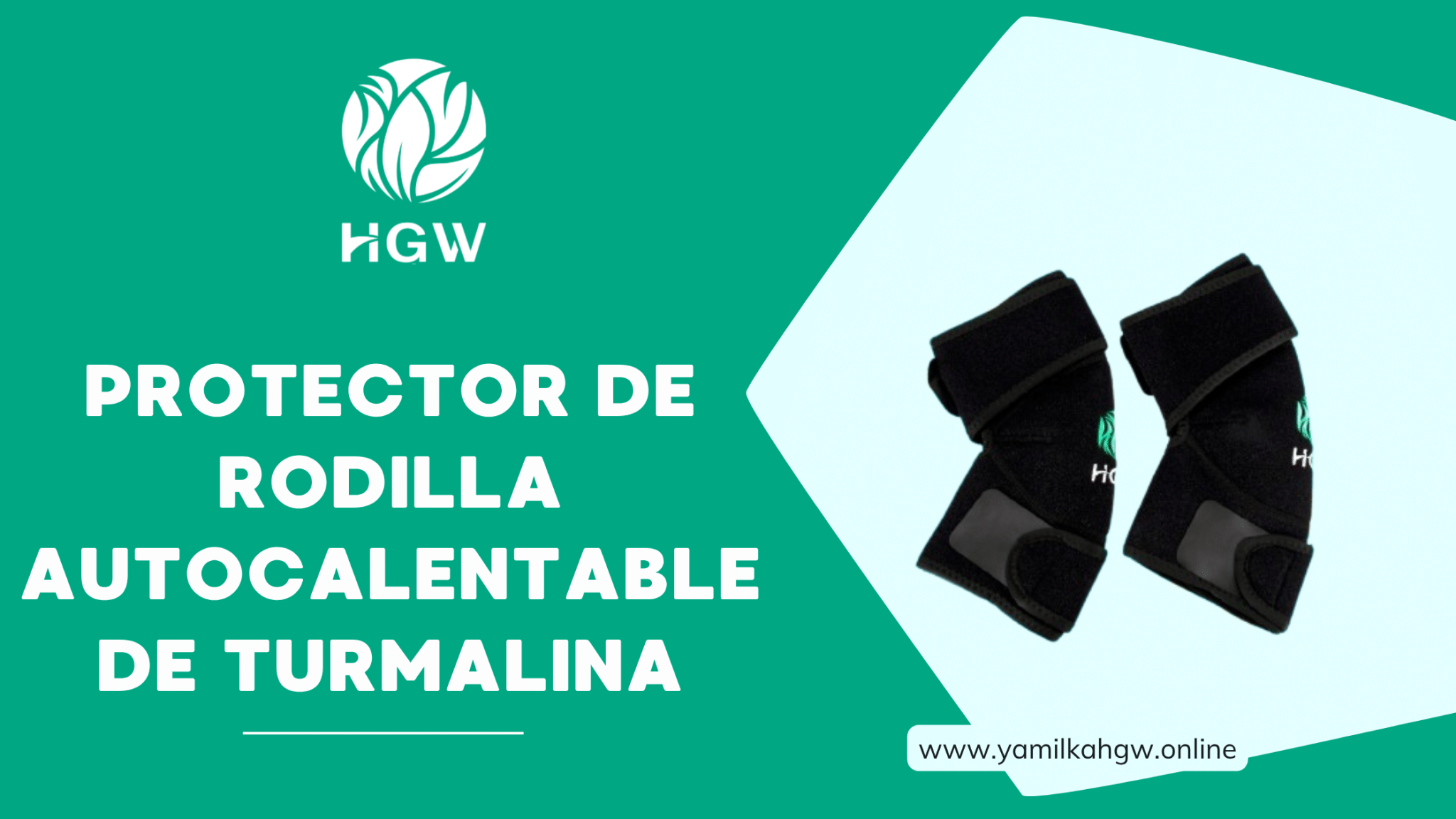 Protector de rodilla autocalentable de turmalina